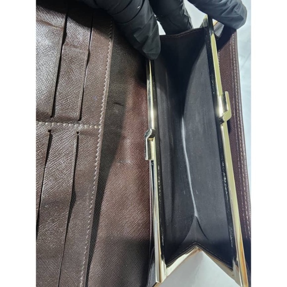 Authentic Celine Vintage Macadam Wallet Brown/Peach - Picture 11 of 13